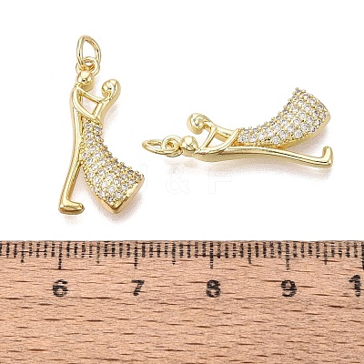 Valentine's Day Brass Micro Pave Clear Cubic Zirconia Pendants KK-Q072-11G-1