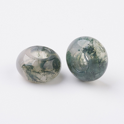 Natural Indian Agate European Beads G-G740-14x8mm-11-1