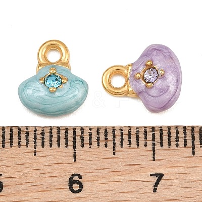 Stainless Steel+Enamel Charms RB-CBA4809-19G-1