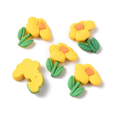 Opaque Resin Cabochons RESI-WH0021-37A-1