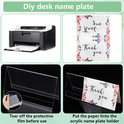 Name Plastic Table Top Display Stand ODIS-WH0070-86C-1