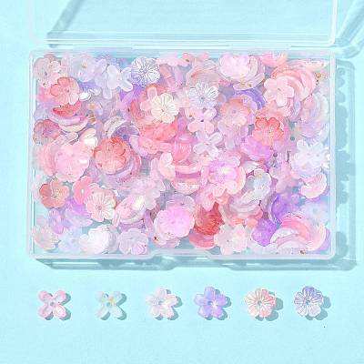 Metal Enlaced Acrylic Bead Caps OACR-FS0002-49B-1