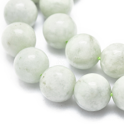 Natural Myanmar Jade/Burmese Jade Beads Strands G-D0001-09-10mm-1