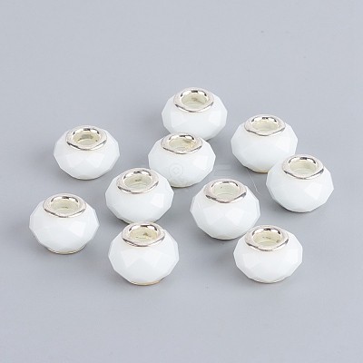 Faceted Glass European Beads GPDL-E004-01E-1