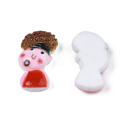 Spray Painted Opaque Resin Cabochons CRES-S302-79-1