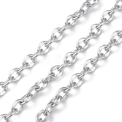 Oval Oxidation Aluminum Coffee Bean Chains CHA-K003-03P-1