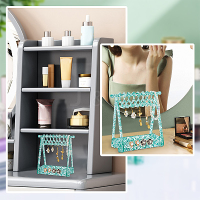 Transparent Acrylic Earring Display Stand EDIS-HY0001-03A-1