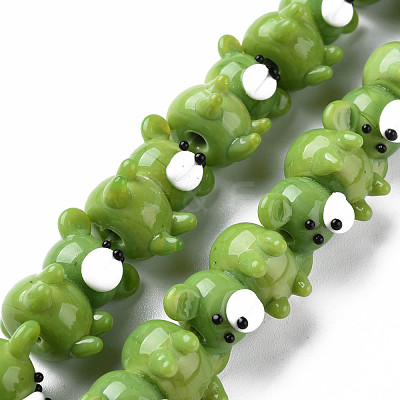 Opaque Handmade Bumpy Lampwork Beads Strands LAMP-T007-19-A05-1