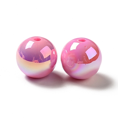 UV Plating Rainbow Iridescent Acrylic Beads X-PACR-D070-01N-1