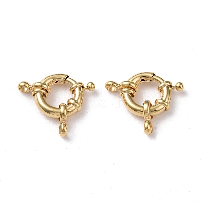 Eco-friendly Brass Spring Ring Clasps KK-D082-02G-E-1