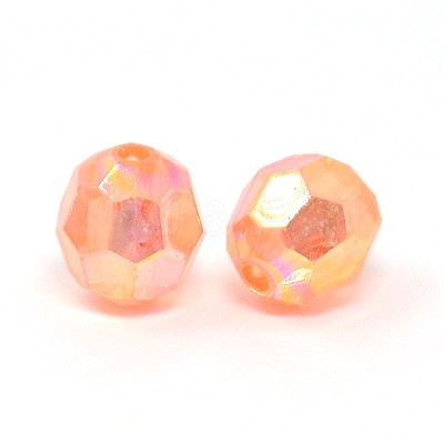 Eco-Friendly Transparent Acrylic Beads TACR-PL642-8mm-A02-1