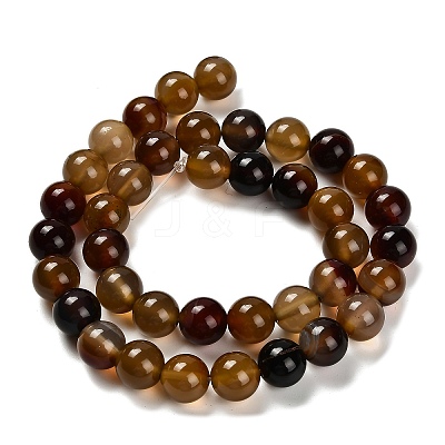 Dyed Natural Agate Beads Strands G-G203-10D-10mm-1