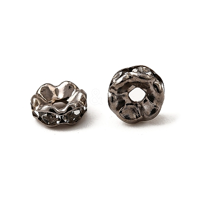 Brass Rhinestone Spacer Beads RB-A014-L5mm-01B-1