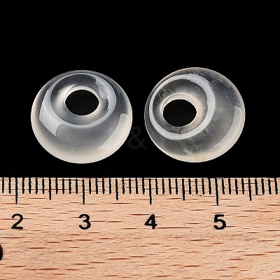 Natural White Chalcedony Flat Round Charms G-P537-03B-1