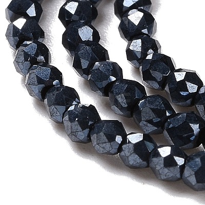 Electroplate Glass Beads Strands GLAA-H021-01A-FP02-1
