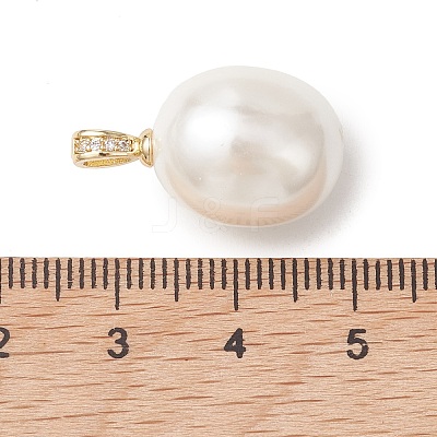 Shell Pearl Pendants PALLOY-JF05418-02-1