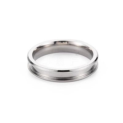 304 Stainless Steel Grooved Finger Ring Settings STAS-WH0039-01A-P-1