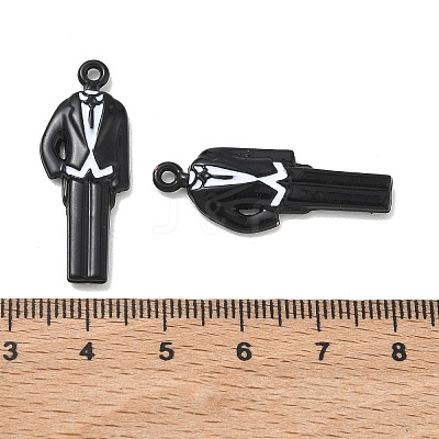 Spray Paint Alloy Pendants ENAM-K076-37A-1