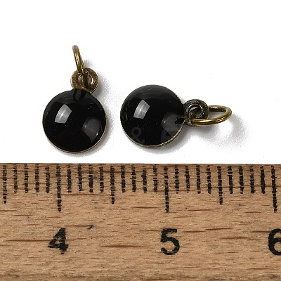 Brass Ename Charms KK-H487-22AB-05-1