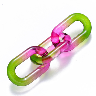Two Tone Transparent Acrylic Linking Rings OACR-S036-006B-N01-1