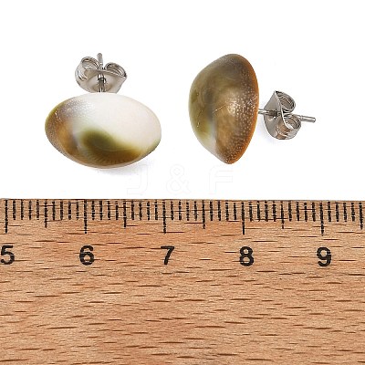Sea Shell Stud Earrings EJEW-JE07325-1