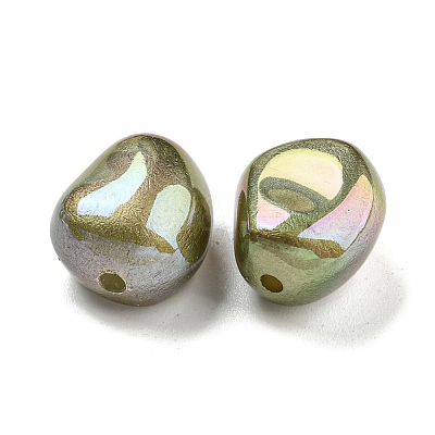 Spray Painted ABS Plastic Beads KY-C017-03B-1