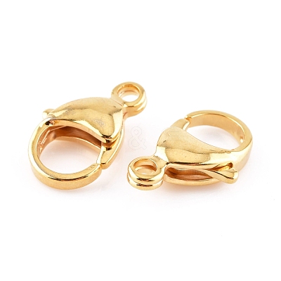 304 Stainless Steel Lobster Claw Clasps X-STAS-AB16-G-1