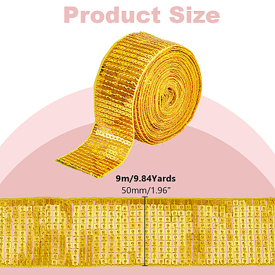 8.85~9M Polyester Sequin Trim OCOR-HY0001-25A-1