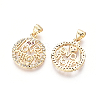 Golden Plated Brass Pendants LS-ZIRC-L087-005G-1