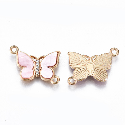 Eco-Friendly Alloy Micro Pave Clear Cubic Zirconia Links Connectors X-ENAM-Q437-058D-NR-1