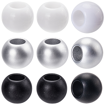 300Pcs 3 Styles Acrylic European Beads DIY-SP0001-16-1