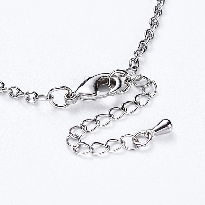 Acrylic Beads Pendant Necklaces NJEW-JN02416-1