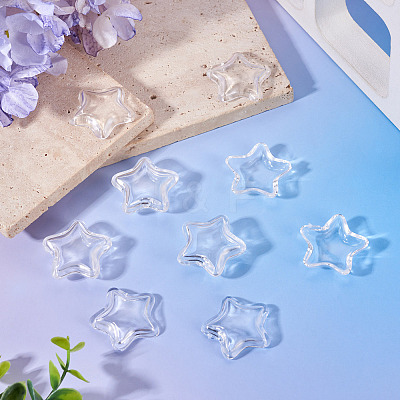 12Pcs Transparent Acrylic Beads TACR-TA0001-77A-1