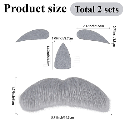 2 Bags Fibre Gnome Beard Costume Beard DIY-GF0011-80-1