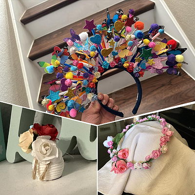 144Pcs Paper Artificial Rose Flower DIY-SP0005-95A-1