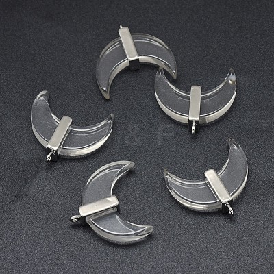 Natural Quartz Crystal Pendants G-F584-I01-S-1