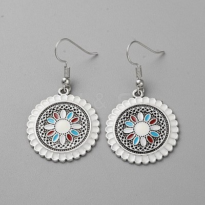 Alloy Enamel Dangle Earring for Women EJEW-TAC0017-14AS-02-1