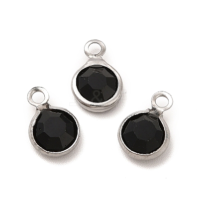 304 Stainless Steel with Glass Charms STAS-G305-11P-02-1