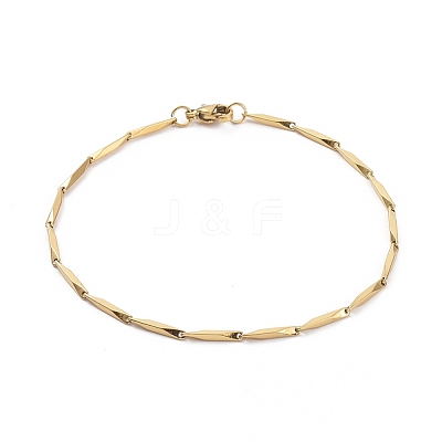 Unisex 304 Stainless Steel Bar Link Chain Bracelets BJEW-E372-04B-1