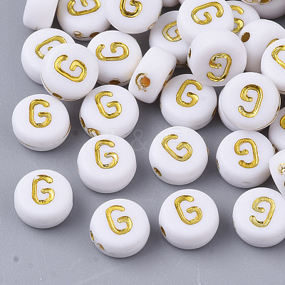 Plating Acrylic Beads PACR-R242-01G-1