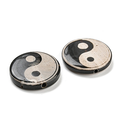 Natural Agate Yin-yang Beads G-Q006-04B-1