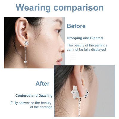 30Pcs 6 Colors Acrylic Ear Nuts FIND-HS0002-43-1