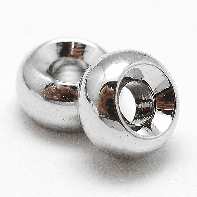 Brass Spacer Rondelle Beads KK-P130-112P-NR-1