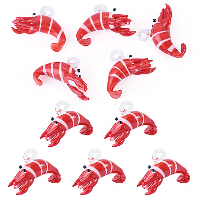 5Pcs Handmade Lampwork Pendants LAMP-TA0002-75A-1