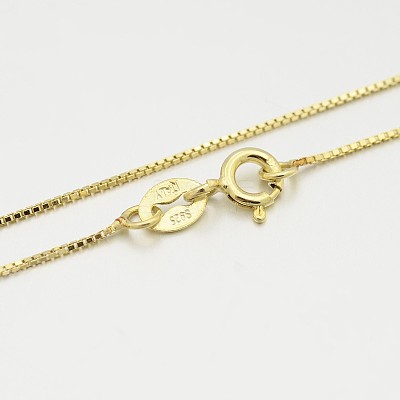 925 Sterling Silver Box Chain Necklaces STER-M086-03A-1