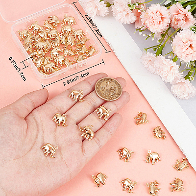 50Pcs Brass Pendants KK-BBC0015-16-1