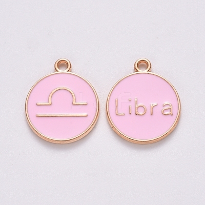 Alloy Enamel Pendants ENAM-S124-01B-09K-1
