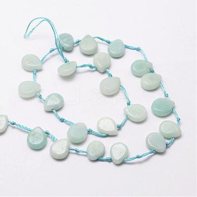 Natural Flower Amazonite Beads Strands G-P137-37-1