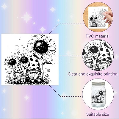 PVC Lamp Film for DIY Colorful Light Hanging Lamp Frosted Glass Jar DIY-WH0505-031-1
