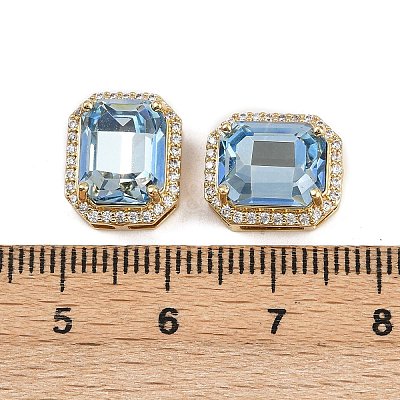 Brass Micro Pave Cubic Zirconia Multi-Strand Links KK-B150-28G-03-1